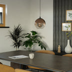 901923 Ariscani 1 Copper Ombre Effect Glass Single Pendant