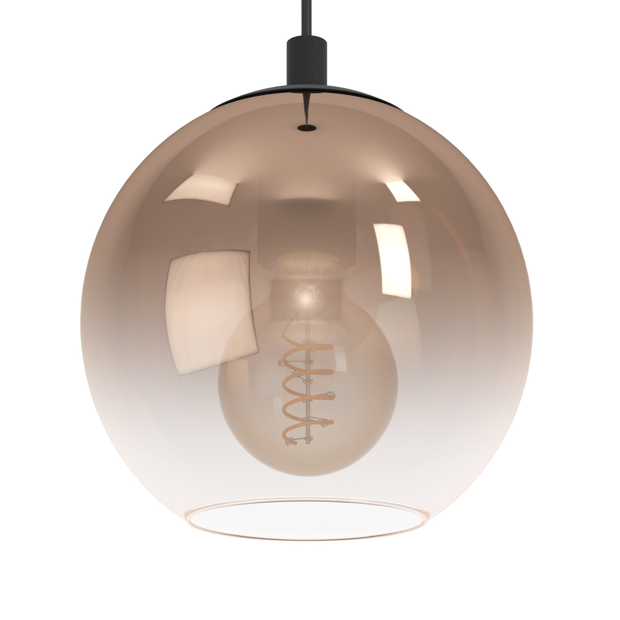 901925 Ariscani 1 Copper Ombre Effect Glass 3 Light Pendant