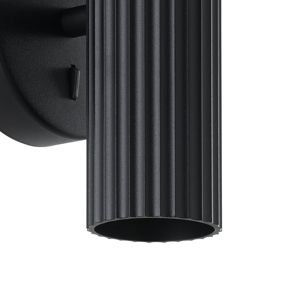 902032 Portillo Aluminium & Steel Modern Uplight & Wall Down Light Black