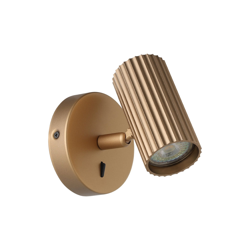 902033 Portillo Aluminium & Steel Modern Wall Spotlight Matte Brass