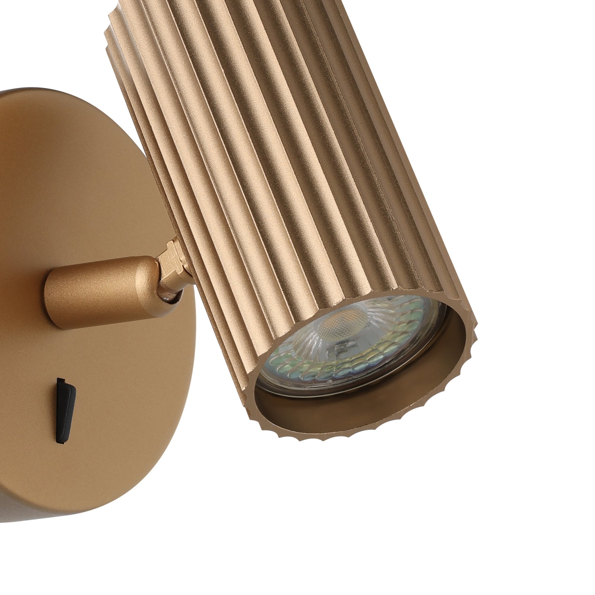 902033 Portillo Aluminium & Steel Modern Wall Spotlight Matte Brass