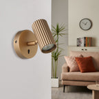 902033 Portillo Aluminium & Steel Modern Wall Spotlight Matte Brass