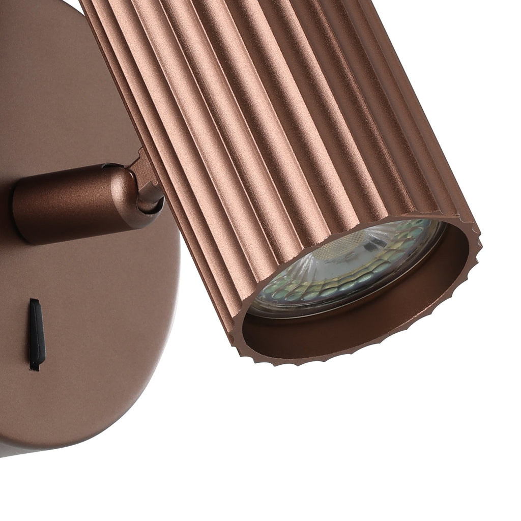 902035 Portillo Aluminium & Steel Modern Wall Spotlight Bronze