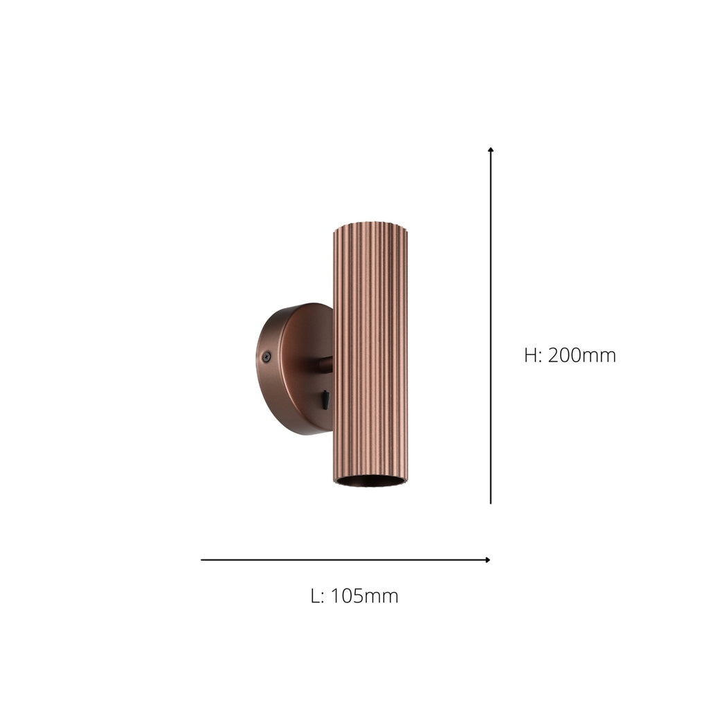 902036 Portillo Aluminium & Steel Modern Uplight & Wall Down Light Bronze