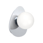 902095 Castrovido Matte Glass & Steel Modern Bathroom Wall Light Chrome