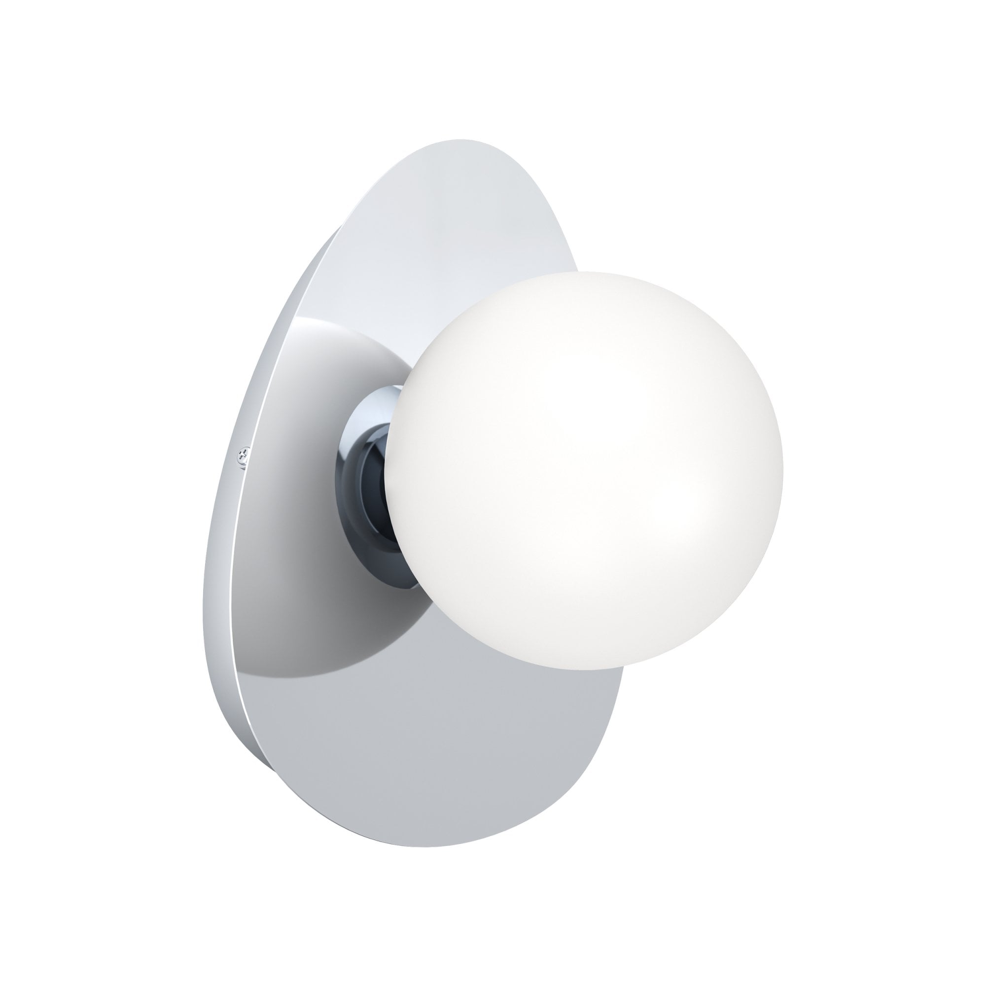902095 Castrovido Matte Glass & Steel Modern Bathroom Wall Light Chrome