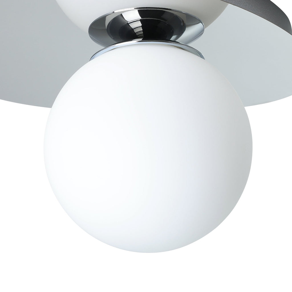 902095 Castrovido Matte Glass & Steel Modern Bathroom Wall Light Chrome