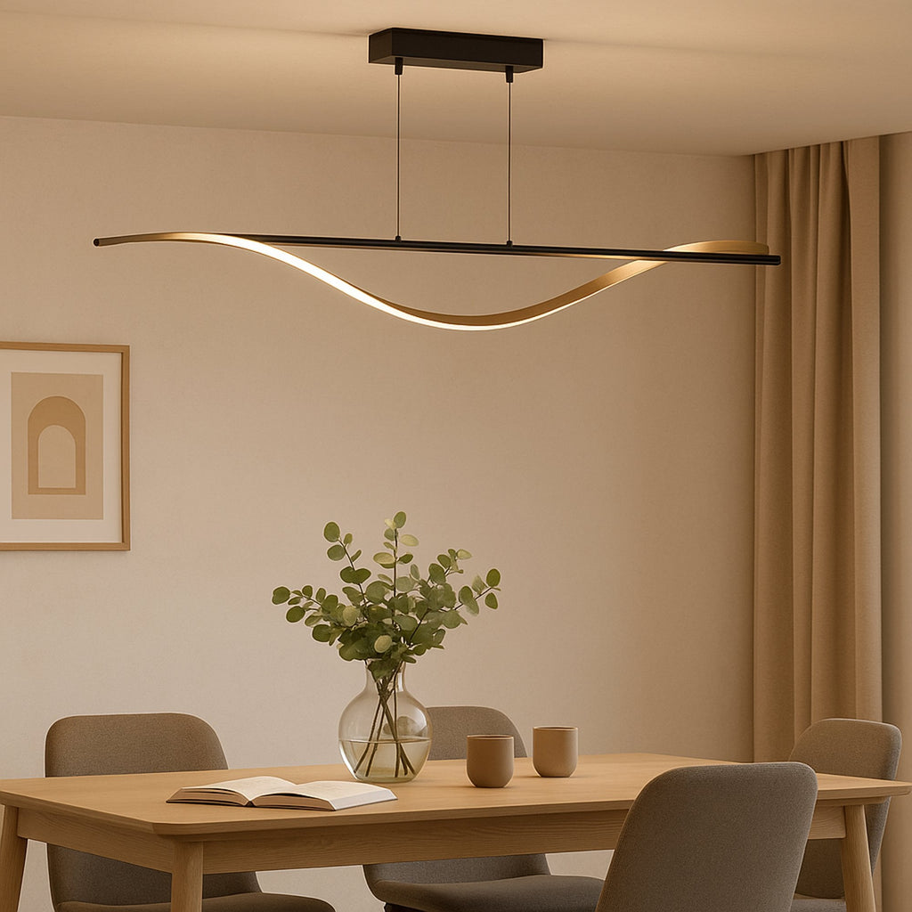 902134 Conaprato Black & Brushed Brass Modern Ceiling Light