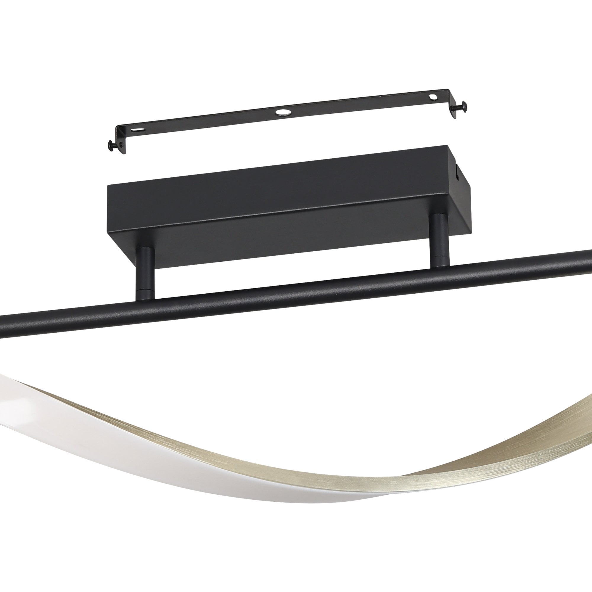902134 Conaprato Black & Brushed Brass Modern Ceiling Light