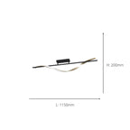 902134 Conaprato Black & Brushed Brass Modern Ceiling Light