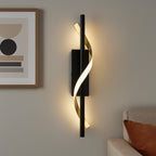 902136 Conaprato Black & Brushed Brass Modern Wall Light