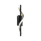 902136 Conaprato Black & Brushed Brass Modern Wall Light