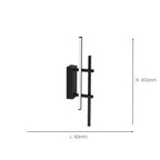 902139 Trepiliano Aluminium & Steel Black Modern LED Linear Wall Light