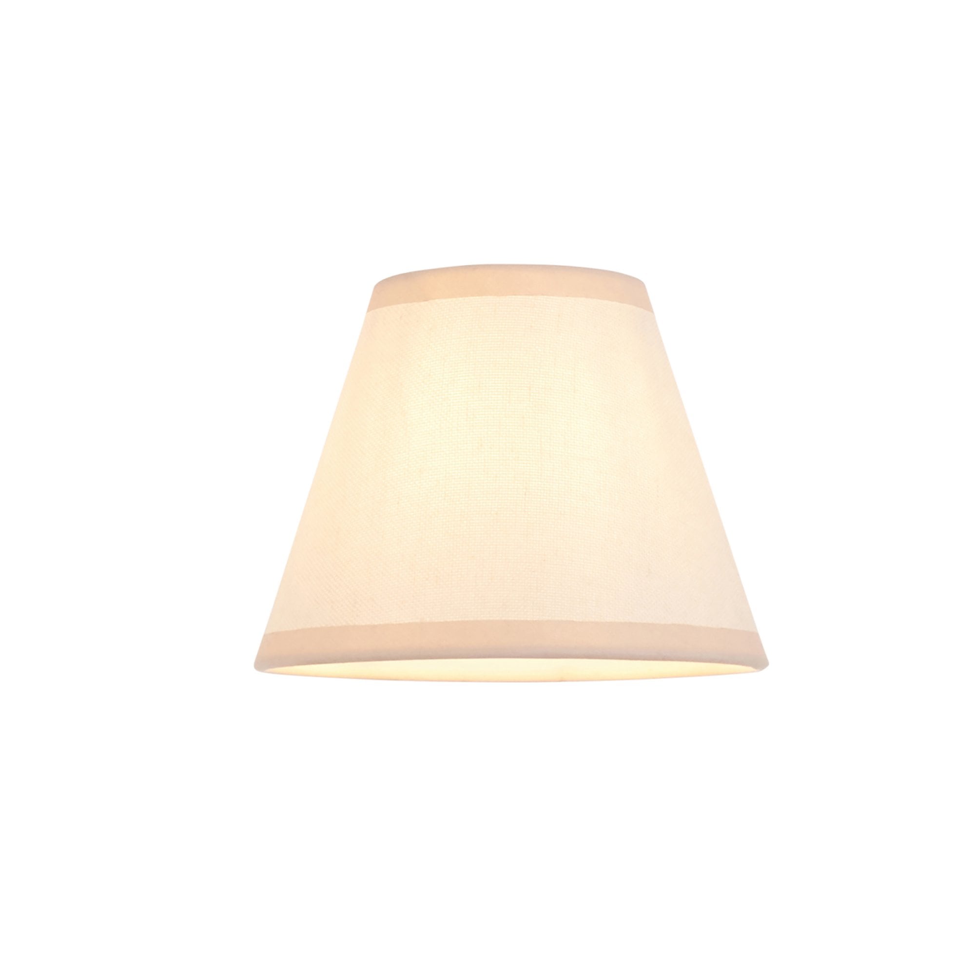 113708 Anvil Swan & Ivy 16cm Wall Light Antique Brass & Vintage White Fabric