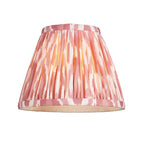 114088 Ripple Curve & Ikat 16cm Wall Light Antique Brass & Coral Pink Fabric