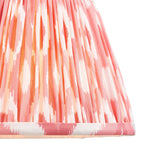 114153 Diamond Tall & Ikat 20cm Wall Light Antique Brass & Coral Pink Fabric
