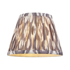 114161 Diamond Tall & Ikat 20cm Wall Light Antique Brass & Pearl Grey Fabric