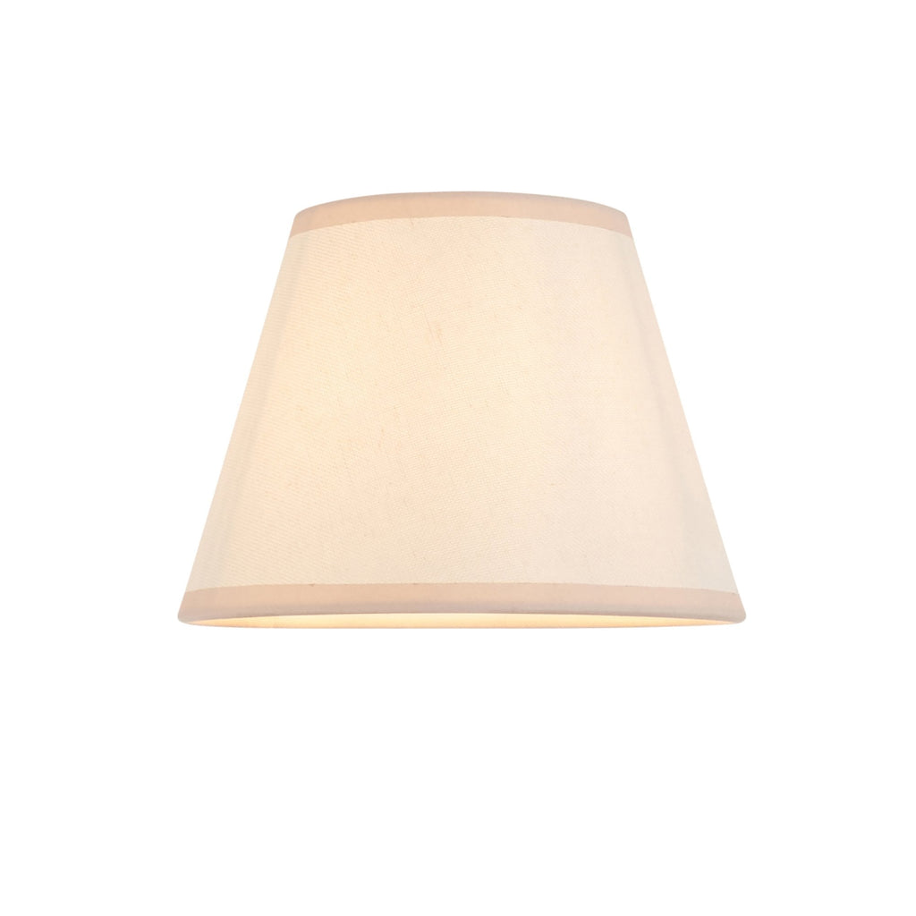 114165 Diamond Tall & Ivy 20cm Wall Light Antique Brass & Vintage White Fabric