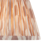 114166 Diamond Tall & Ikat 20cm Wall Light Antique Brass & Neutral Print Fabric