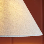 116910 Knole Wall Light Matt Black & Natural Faux Linen (S)