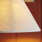 116911 Knole Wall Light Antique Brass Plate & Natural Faux Linen