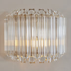 117516 Valentina Wall Light Brushed Aged Brass Plate & Clear Glass