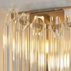 117516 Valentina Wall Light Brushed Aged Brass Plate & Clear Glass