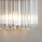 117516 Valentina Wall Light Brushed Aged Brass Plate & Clear Glass