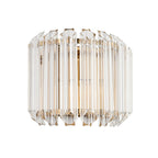 117516 Valentina Wall Light Brushed Aged Brass Plate & Clear Glass