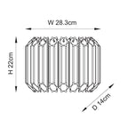 117516 Valentina Wall Light Brushed Aged Brass Plate & Clear Glass