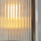 118595 Ridgeton Pendant Antique Brass Plate & Clear Ribbed Glass