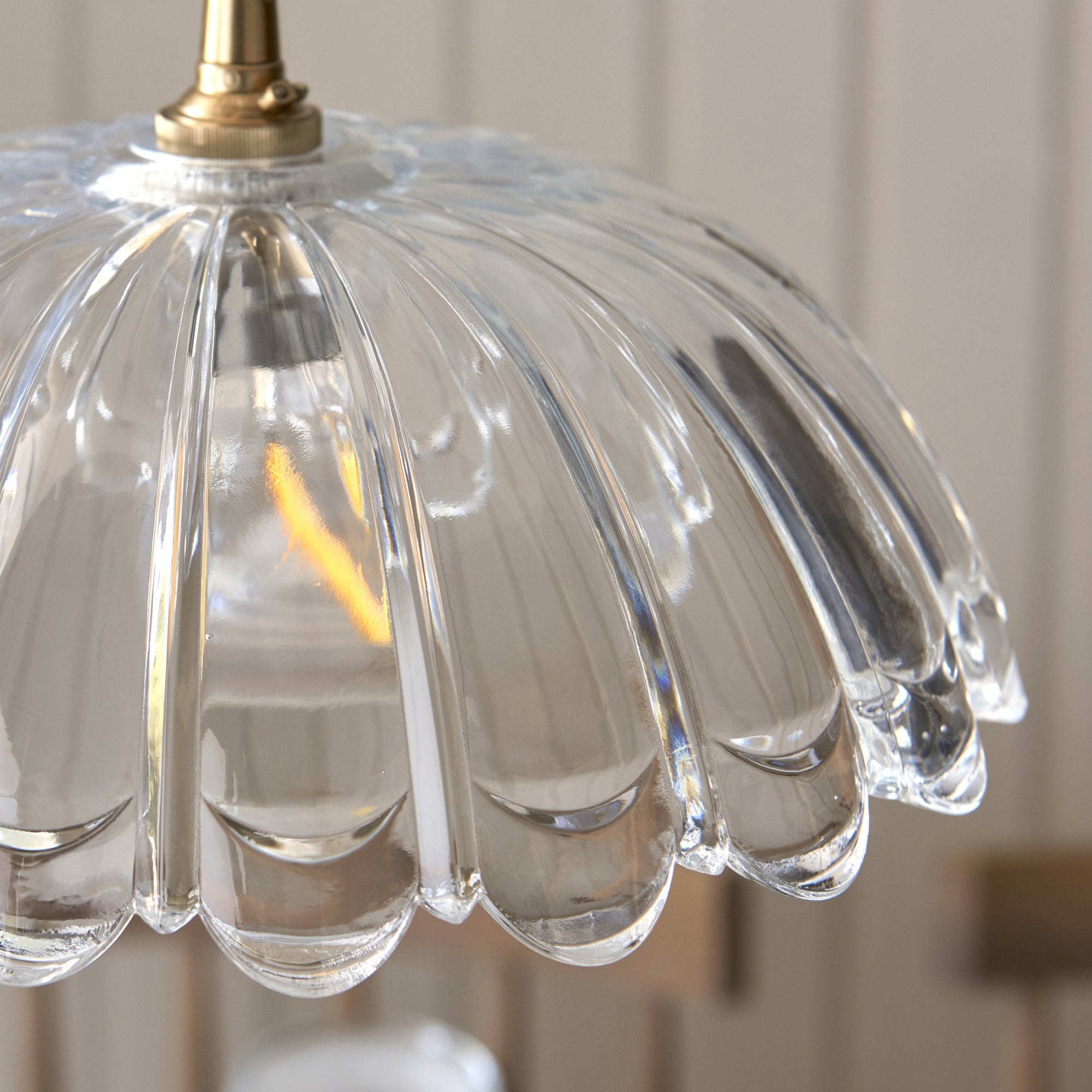 118778 Carnation Easyfit Pendant Clear Glass