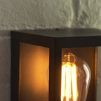120552 Huntington Outdoor Pir Wall Light Matt Black & Clear Glass