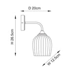 120627 Ashcroft Ribbed Wall Light Brushed Aged Brass Plate & Clear Ribbed Glass