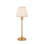 120937 Rise & Ivy 16cm Table Lamp Vintage Brass Finish & Vintage White Fabric