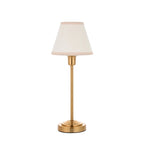 120937 Rise & Ivy 16cm Table Lamp Vintage Brass Finish & Vintage White Fabric