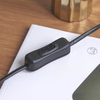 120938 Rise & Ivy 16cm Table Lamp Antique Bronze Plate & Vintage White Fabric