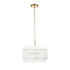 114214 3 Light Pendant Brushed Aged Brass Plate & Clear Glass