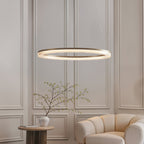 120549 LED Pendant Brushed Gold Plated Finish & Opal Ribbed Acrylic