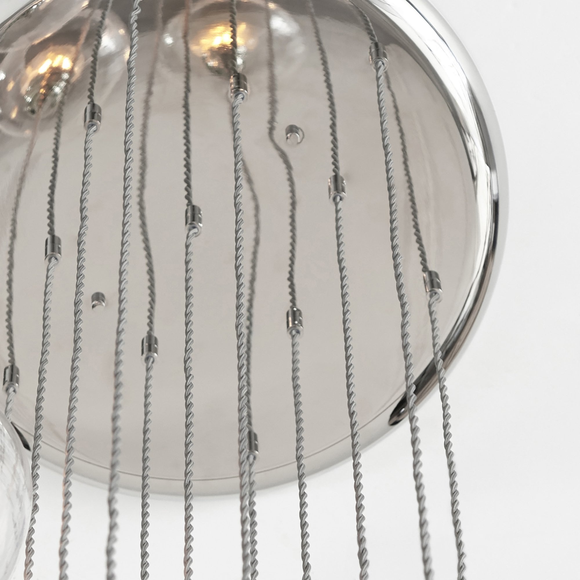 120641 13 Light Pendant Bright Nickel Plate & Clear Glass