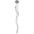 120641 13 Light Pendant Bright Nickel Plate & Clear Glass