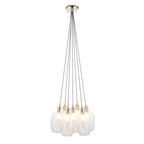 120643 7 Light Pendant Bright Nickel Plate & Clear Glass