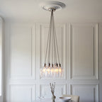 120643 7 Light Pendant Bright Nickel Plate & Clear Glass
