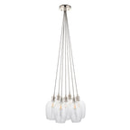 120643 7 Light Pendant Bright Nickel Plate & Clear Glass