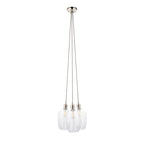 120644 3 Light Pendant Bright Nickel Plate & Clear Glass