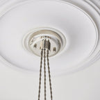 120652 3 Light Pendant Bright Nickel Plate & Clear Ribbed Glass