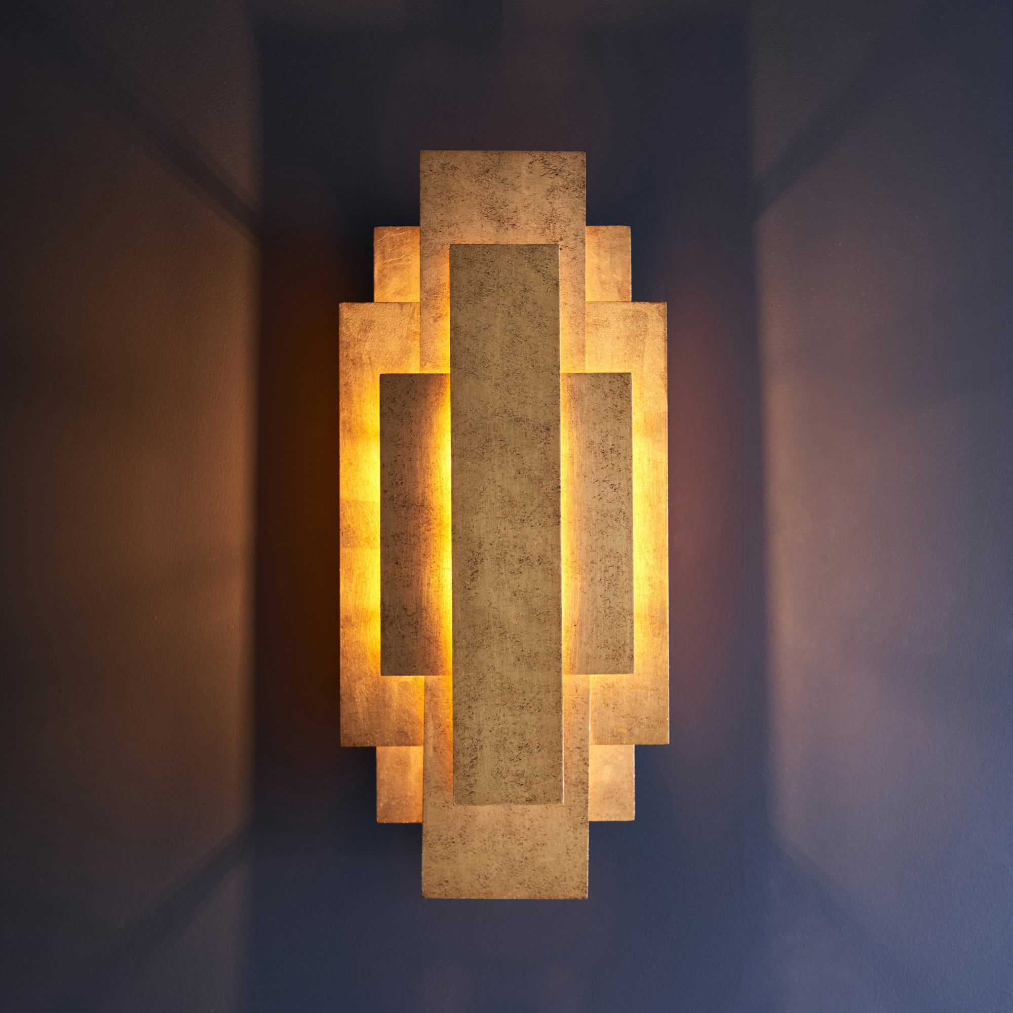 121509 2 Light Wall Light Antique Gold Leaf