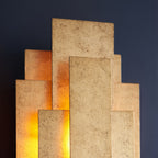 121509 2 Light Wall Light Antique Gold Leaf