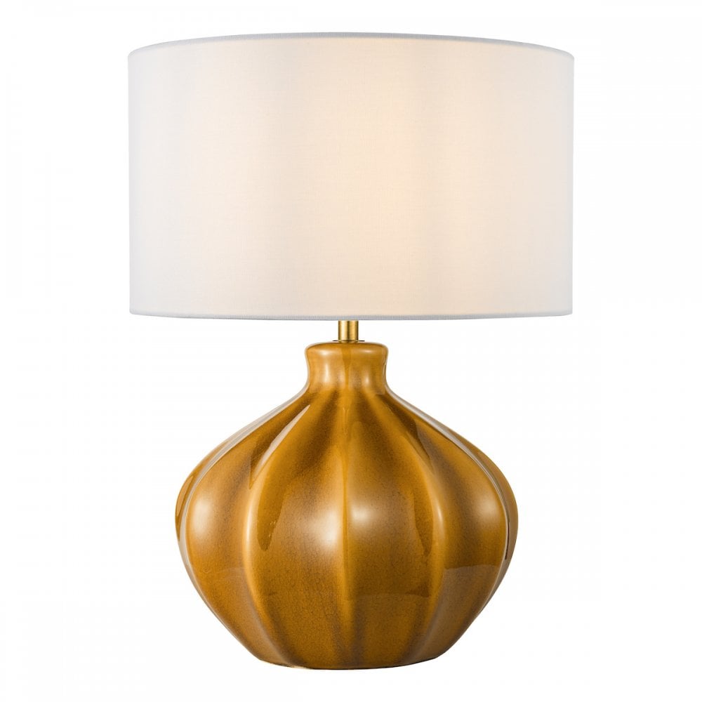 AMR4229-PYR142 Amrita Table Lamp Brown and Antique Brass Base With Shade