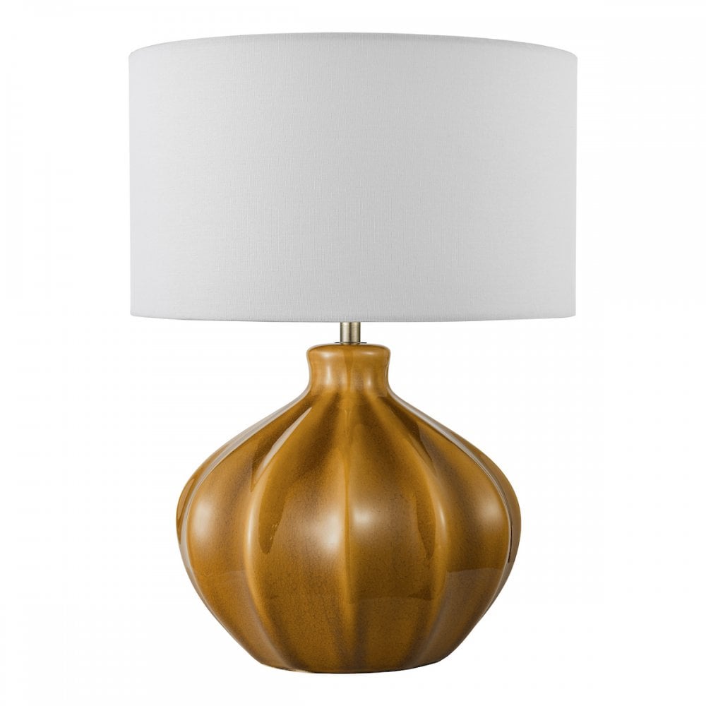 AMR4229-PYR142 Amrita Table Lamp Brown and Antique Brass Base With Shade